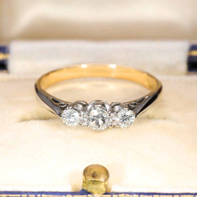 The Vintage Brilliant Cut Diamond Trio Classic Ring