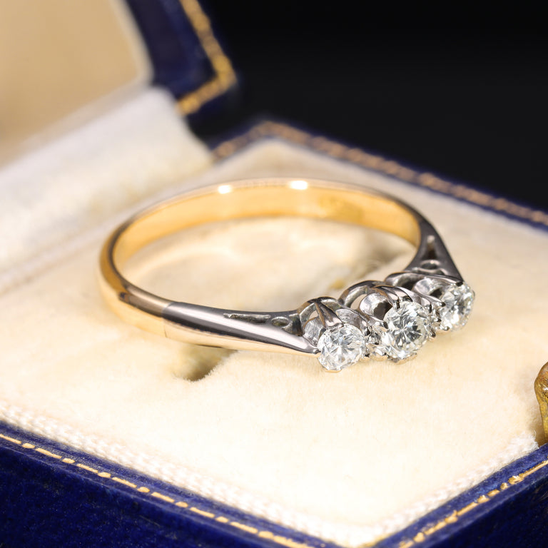 The Vintage Brilliant Cut Diamond Trio Classic Ring