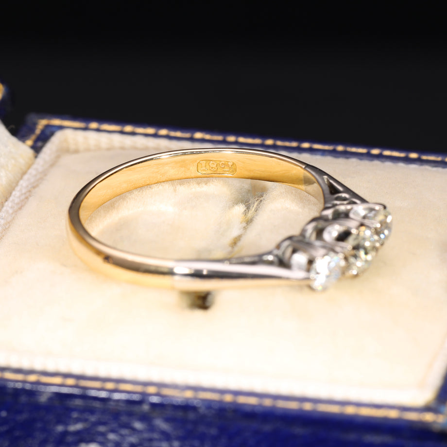 The Vintage Brilliant Cut Diamond Trio Classic Ring