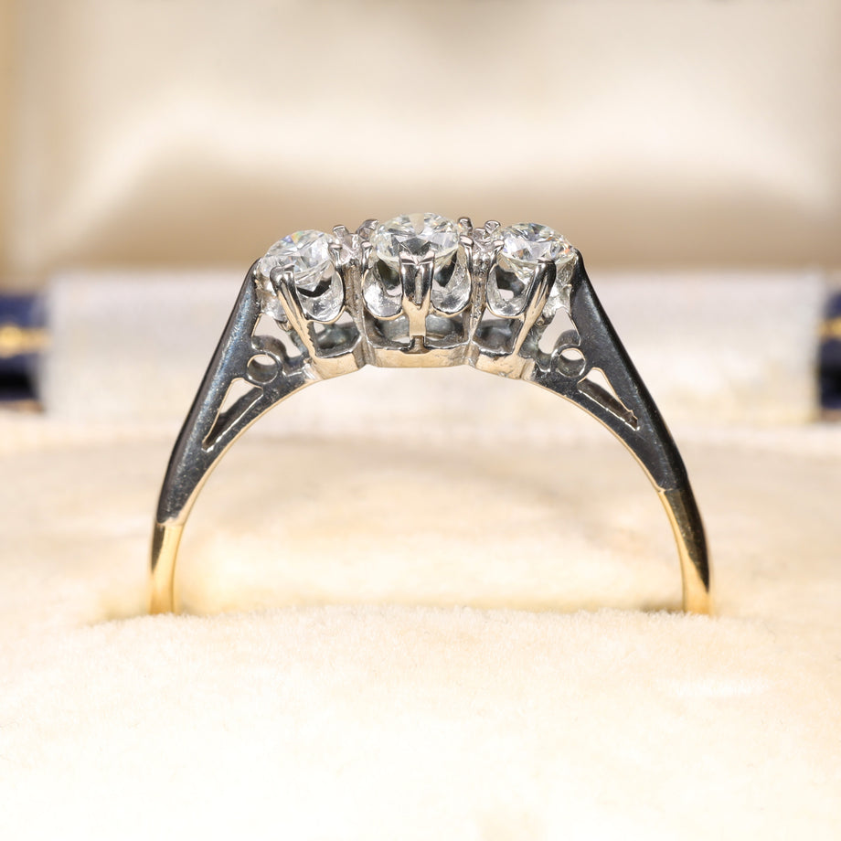The Vintage Brilliant Cut Diamond Trio Classic Ring