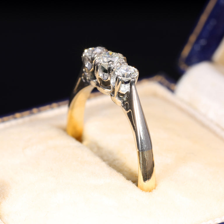 The Vintage Brilliant Cut Diamond Trio Classic Ring