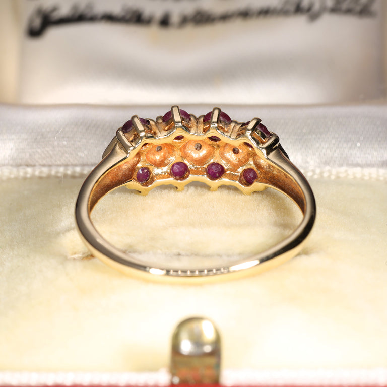 The Vintage Ruby and Diamond Checkerboard Ring