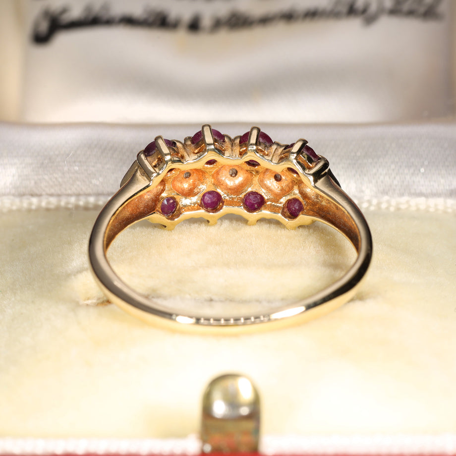 The Vintage Ruby and Diamond Checkerboard Ring