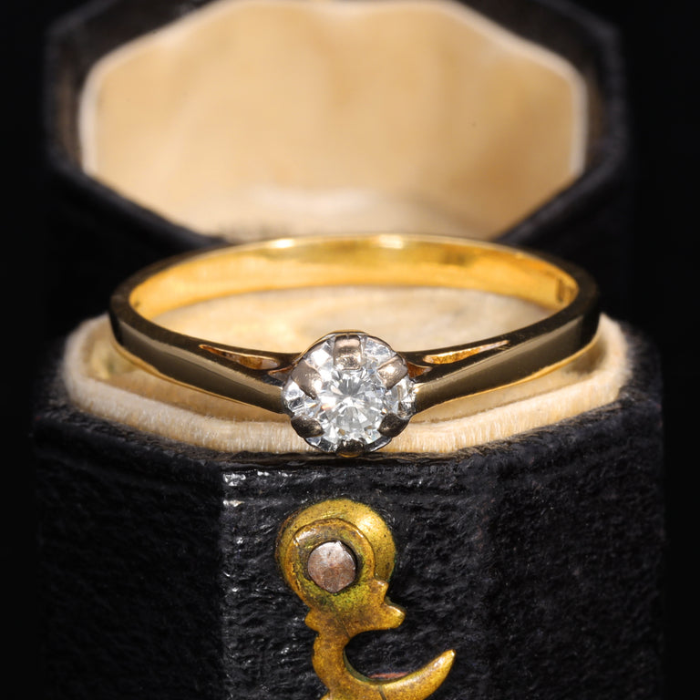 The Vintage 1986 Solitaire Brilliant Cut Diamond Sparkle Ring