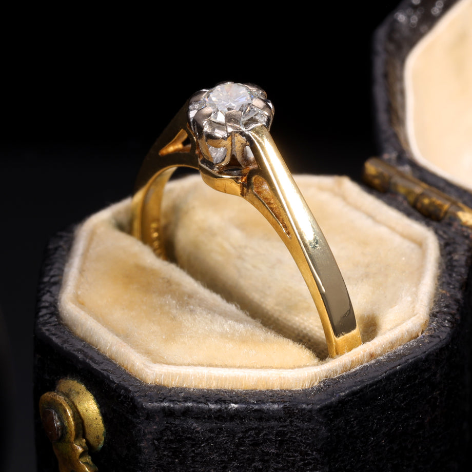 The Vintage 1986 Solitaire Brilliant Cut Diamond Sparkle Ring