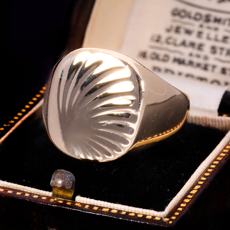 The Vintage 1966 9ct Gold Spiral Signet Ring