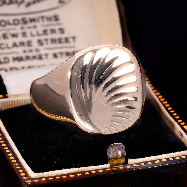 The Vintage 1966 9ct Gold Spiral Signet Ring