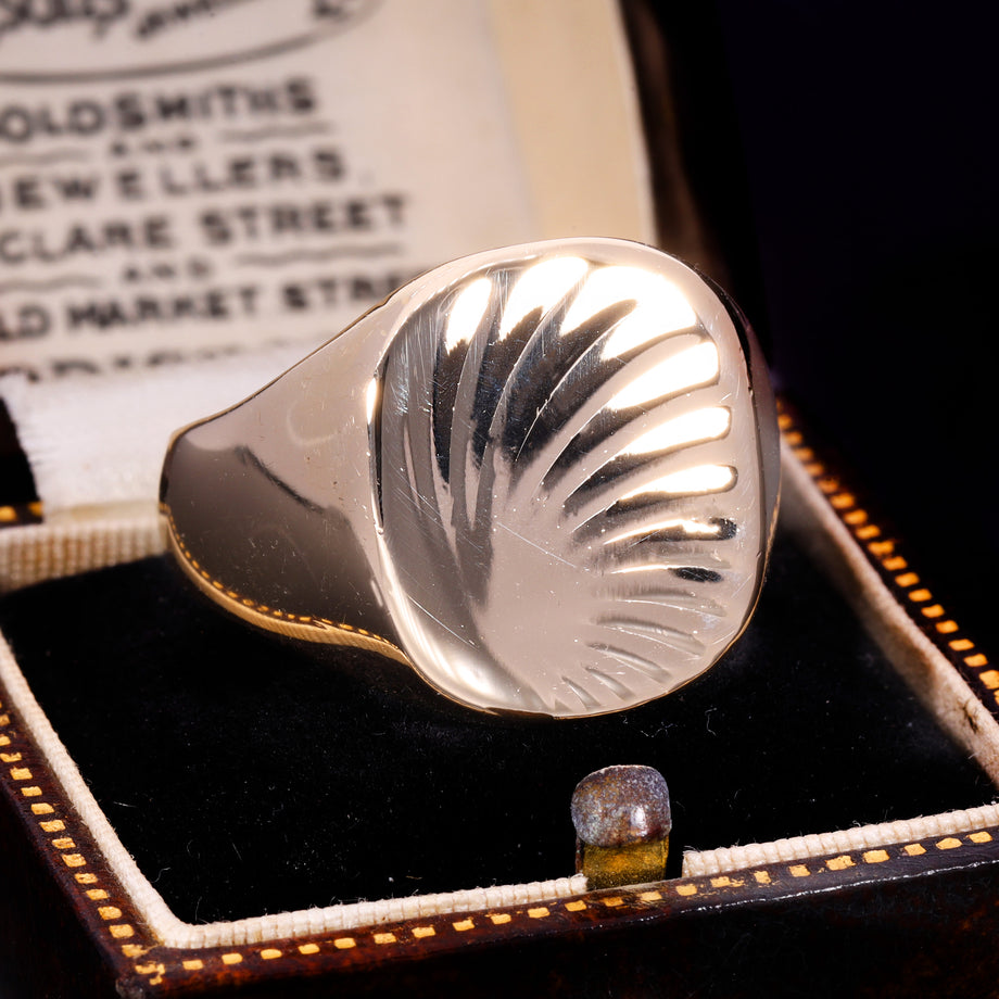 The Vintage 1966 9ct Gold Spiral Signet Ring