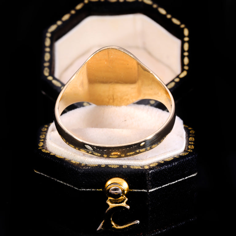 The Vintage 9ct Gold Plain Oval Signet Ring