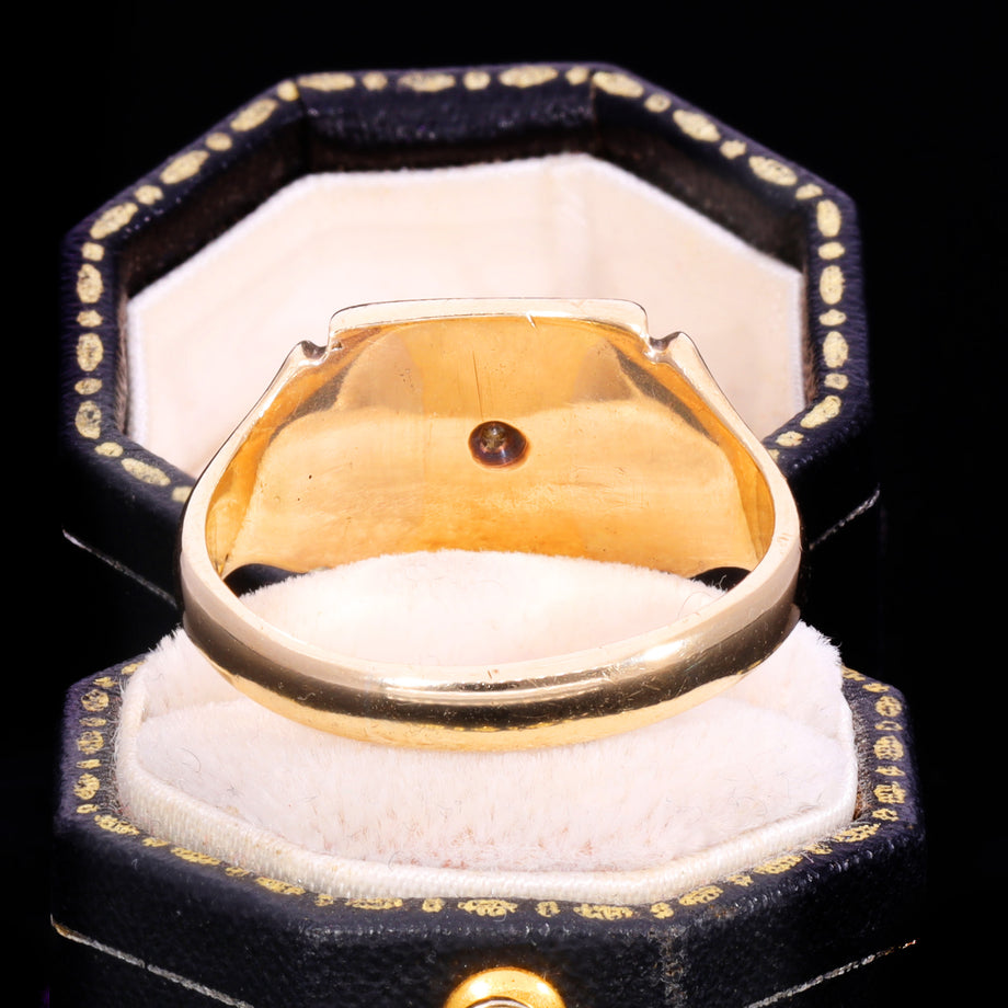 The Vintage 1965 Diamond 9ct Gold Signet Ring