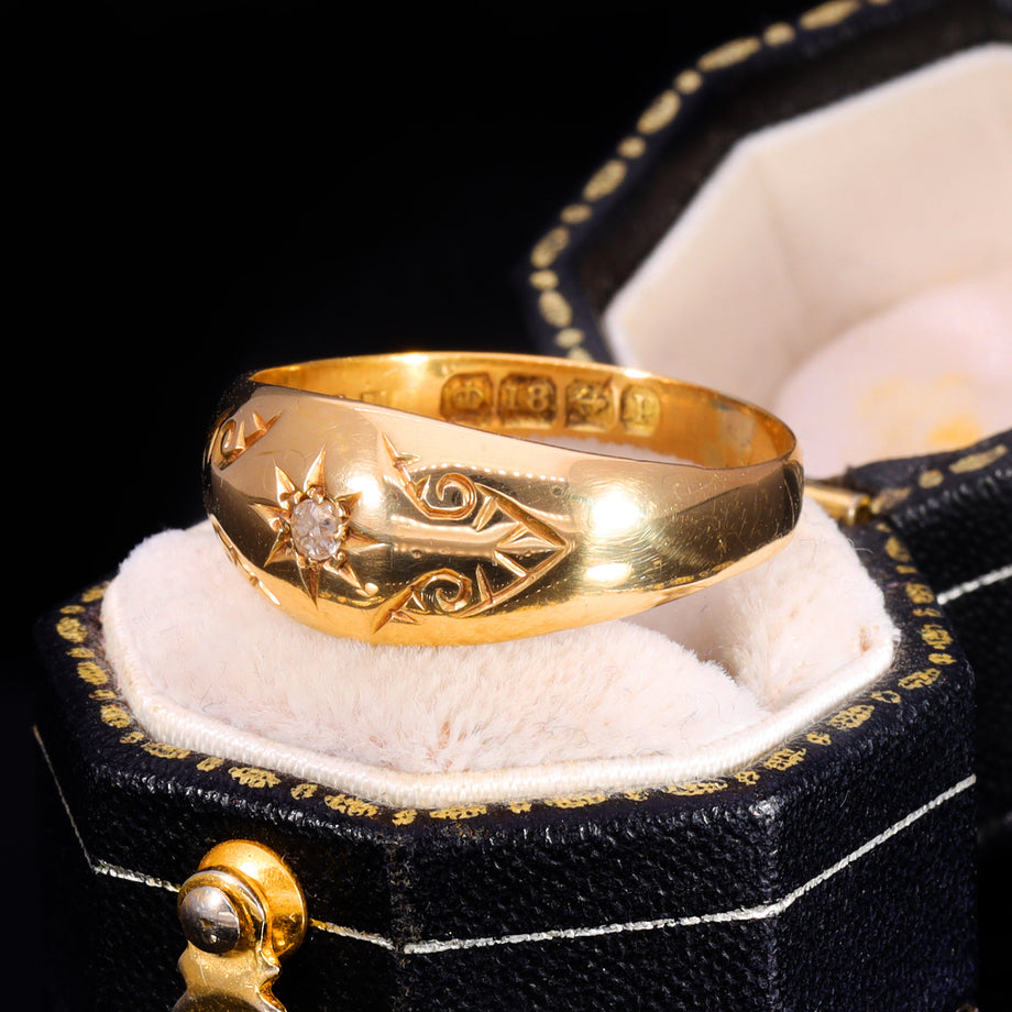 The Antique Victorian 1864 Diamond Star Ring