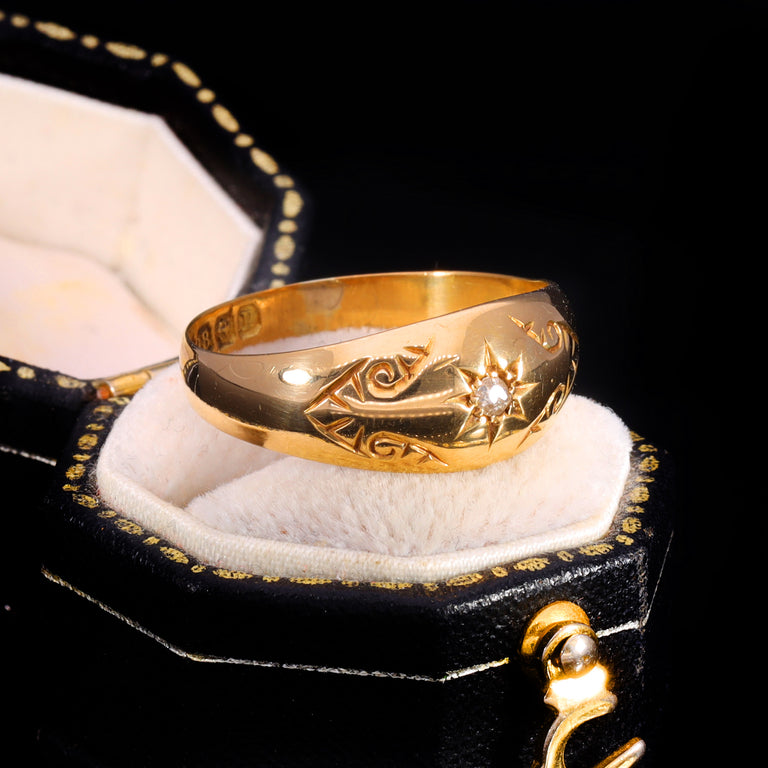 The Antique Victorian 1864 Diamond Star Ring