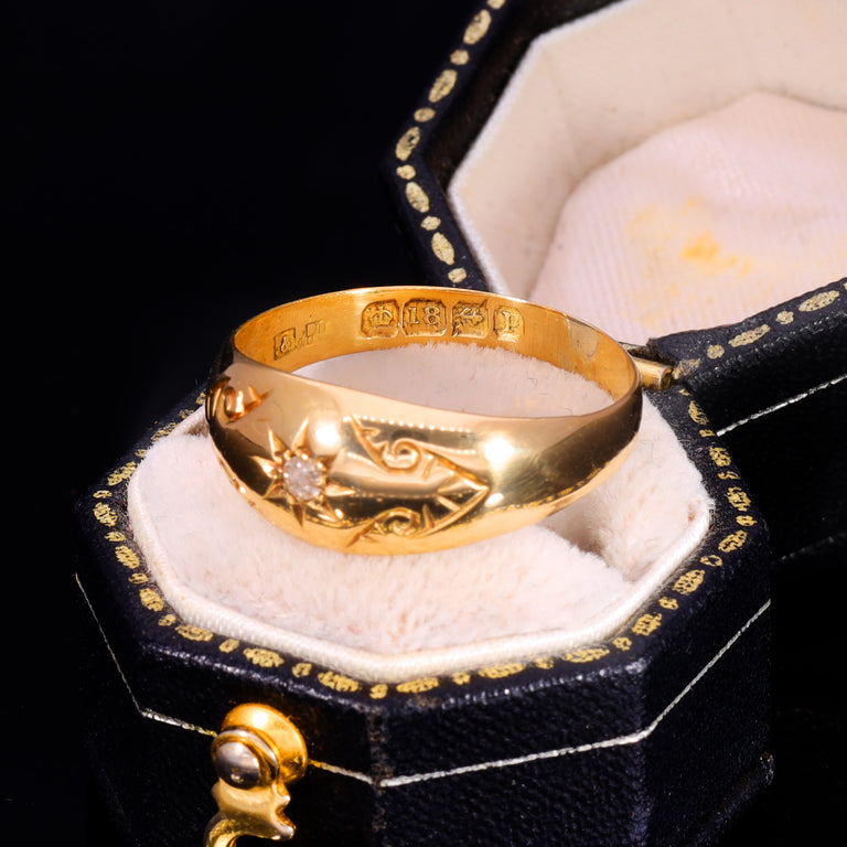 The Antique Victorian 1864 Diamond Star Ring