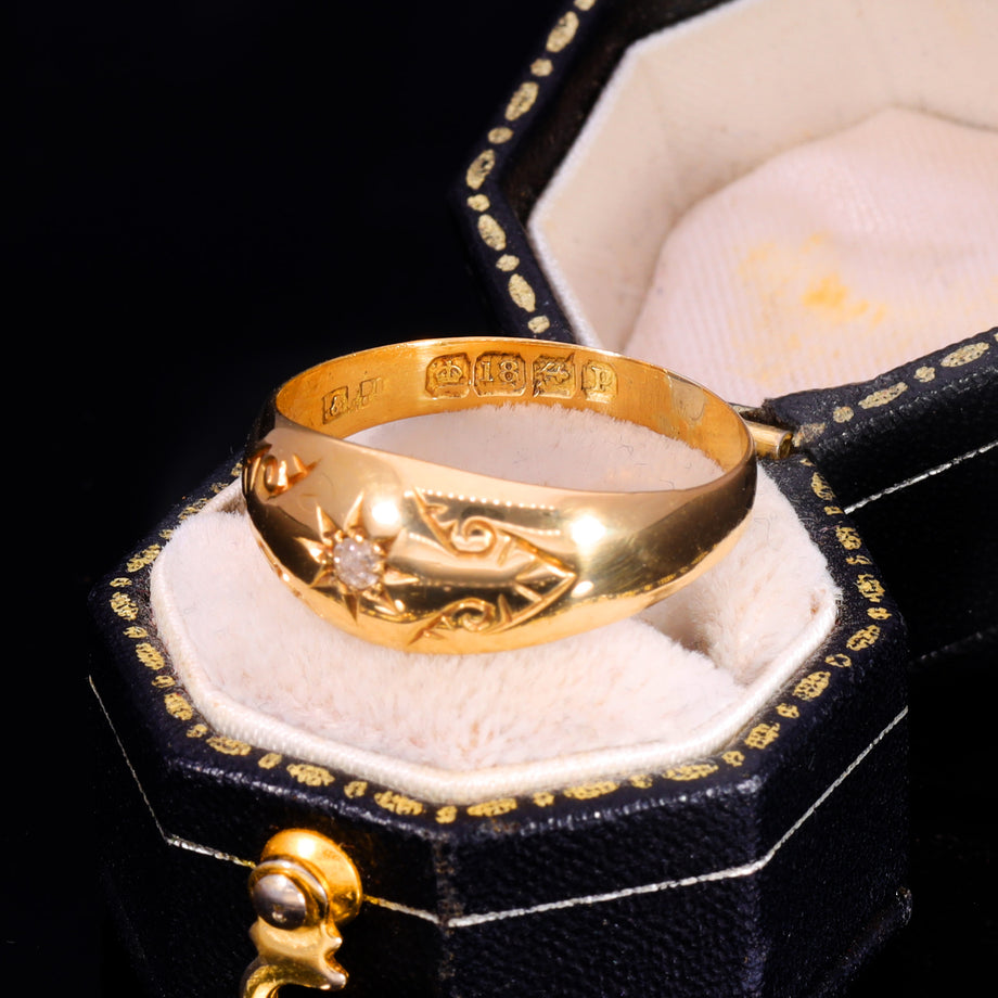 The Antique Victorian 1864 Diamond Star Ring
