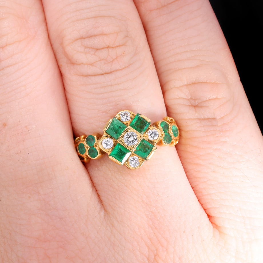 The Vintage 1976 Emerald And Diamond Ring