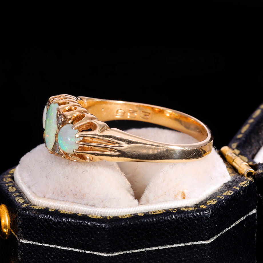 The Vintage 1979 Opal and Diamond Mystical Ring