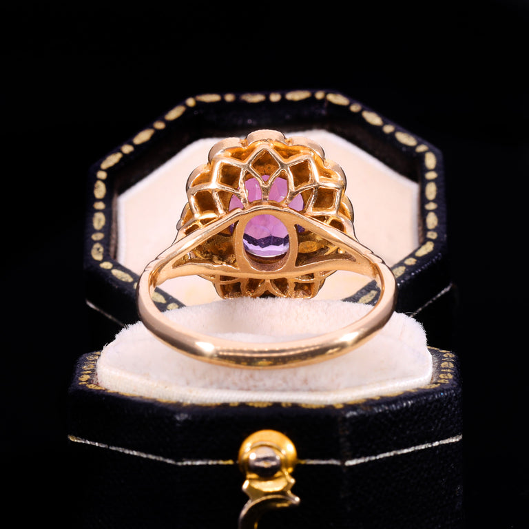 The Vintage Amethyst And Pearl Cluster Ring