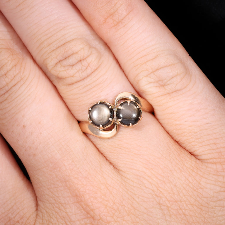 The Vintage Star Sapphire Toi Et Moi Ring