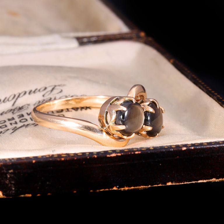 The Vintage Star Sapphire Toi Et Moi Ring