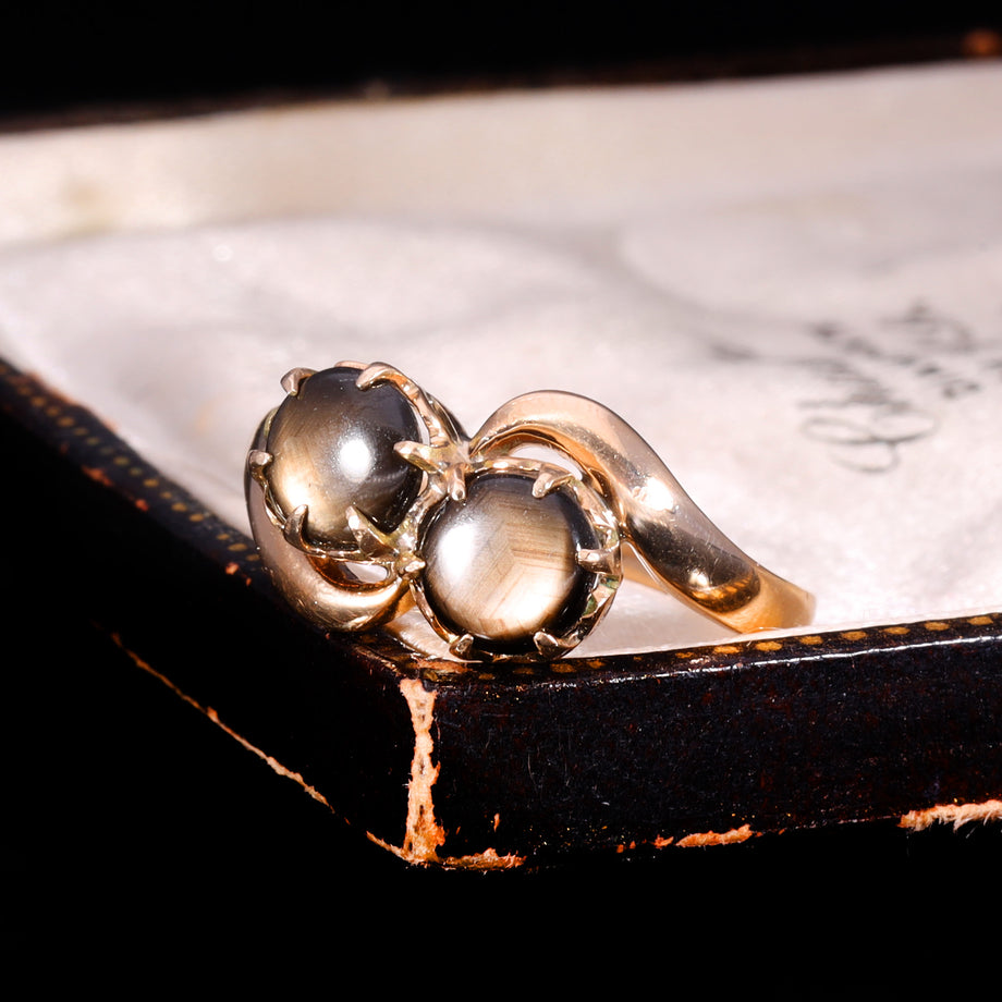 The Vintage Star Sapphire Toi Et Moi Ring