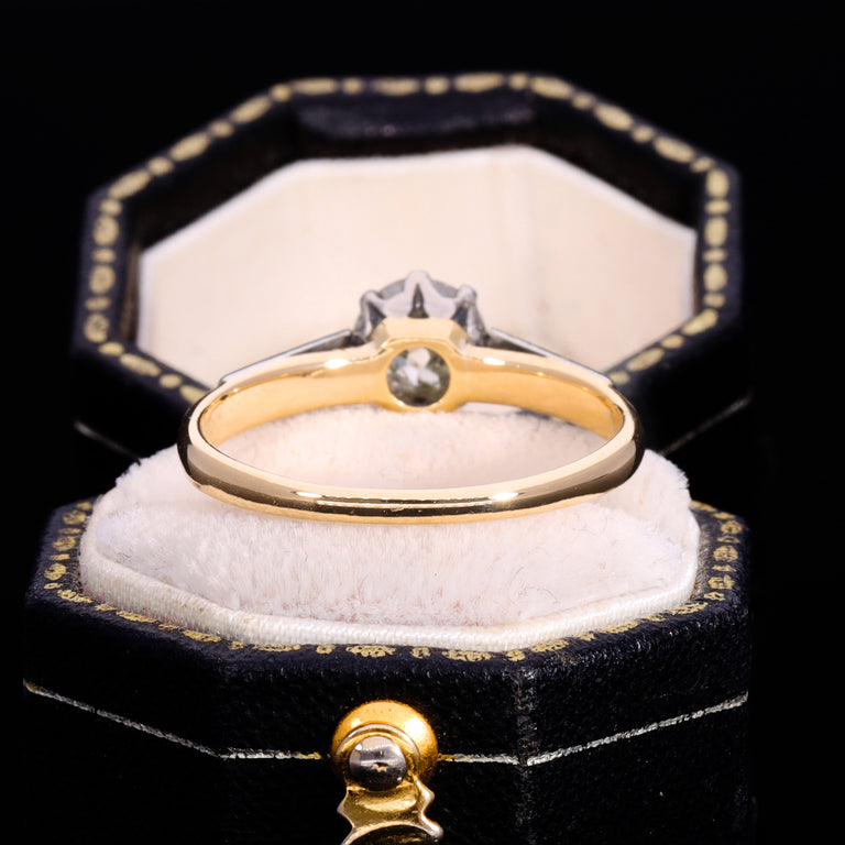 The Vintage Old European Cut Yellow Diamond Solitaire Ring