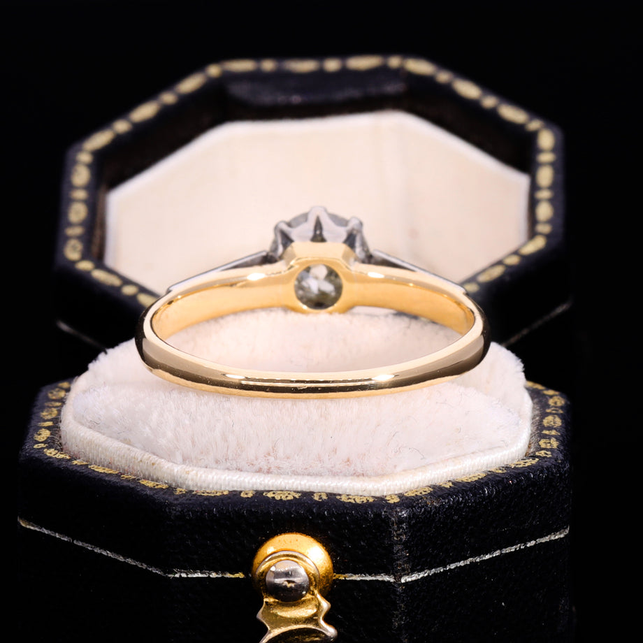 The Vintage Old European Cut Yellow Diamond Solitaire Ring
