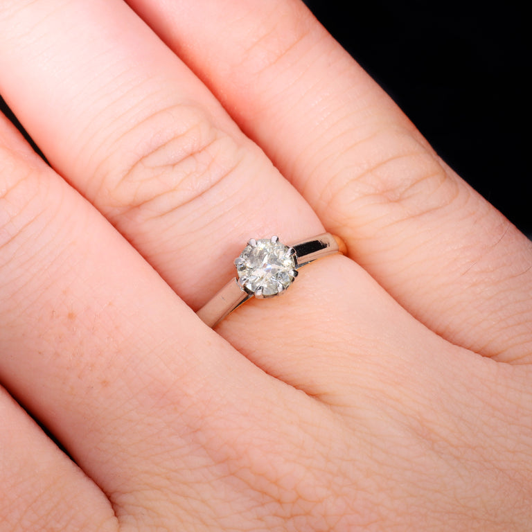 The Vintage Old European Cut Yellow Diamond Solitaire Ring