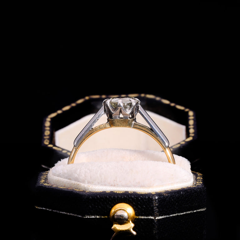 The Vintage Old European Cut Yellow Diamond Solitaire Ring