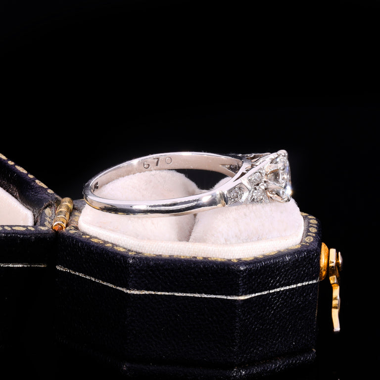 The Vintage Diamond Platinum Solitaire Ring