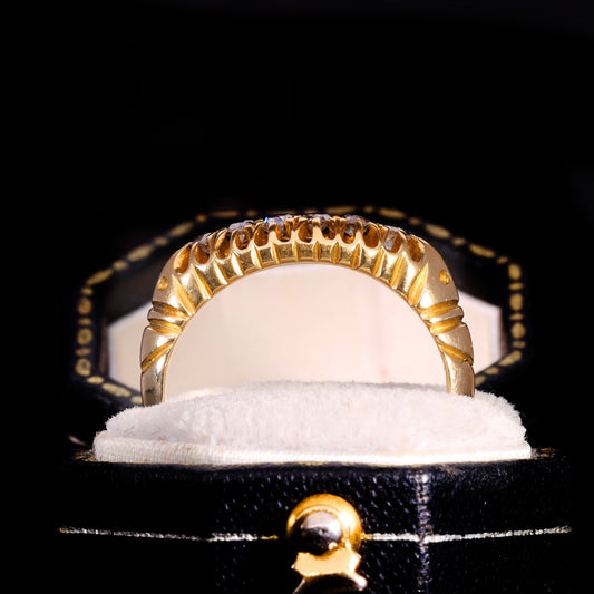 The Antique 1912 Ten Diamond Double Row Ring