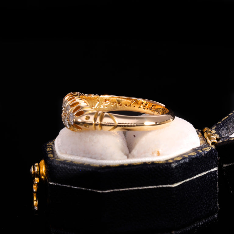 The Antique 1912 Ten Diamond Double Row Ring