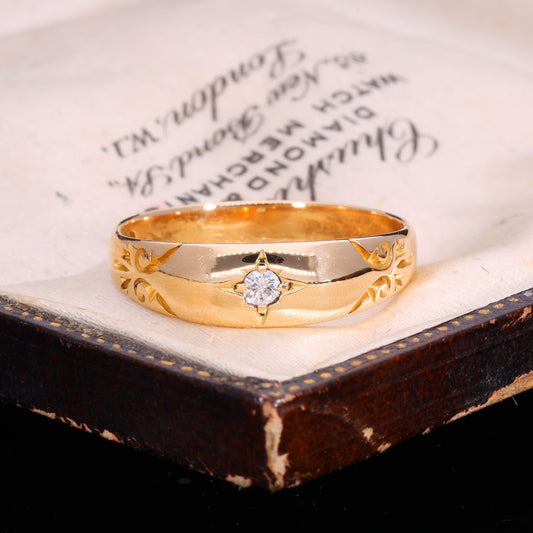 The Vintage 1984 18ct Gold Diamond Celestial Ring