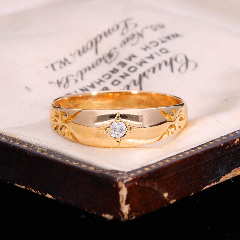 The Vintage 1984 18ct Gold Diamond Celestial Ring