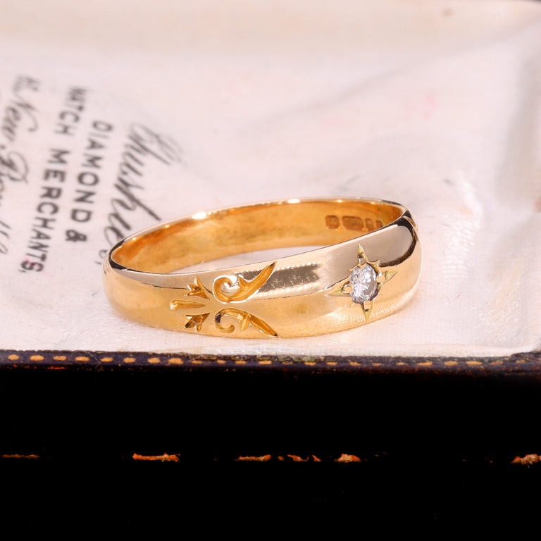 The Vintage 1984 18ct Gold Diamond Celestial Ring