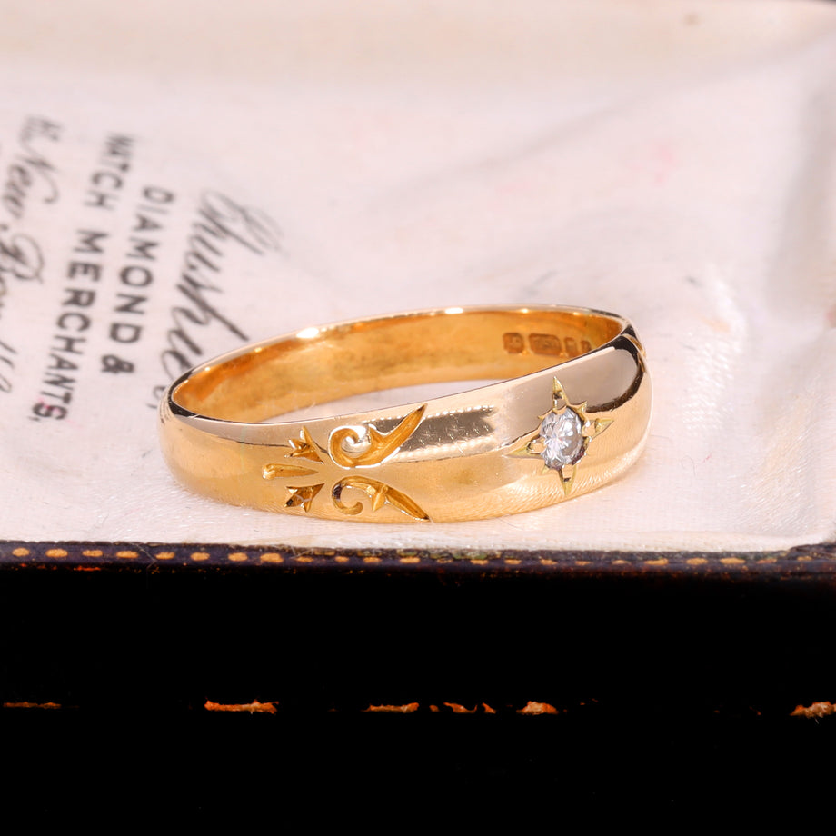 The Vintage 1984 18ct Gold Diamond Celestial Ring