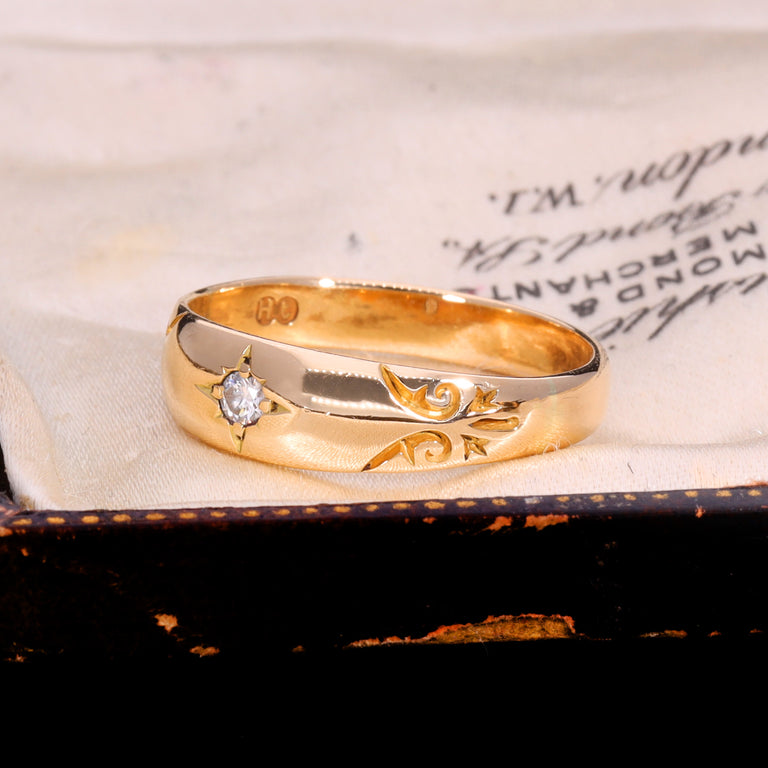 The Vintage 1984 18ct Gold Diamond Celestial Ring
