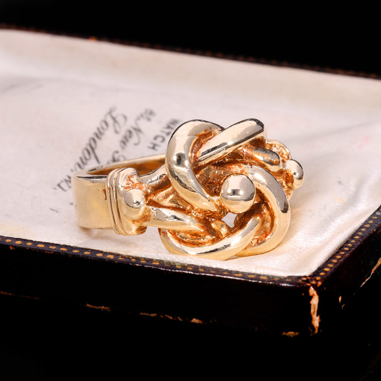 The Vintage 1988 9ct Gold 15.95g Heavy Puzzle Ring
