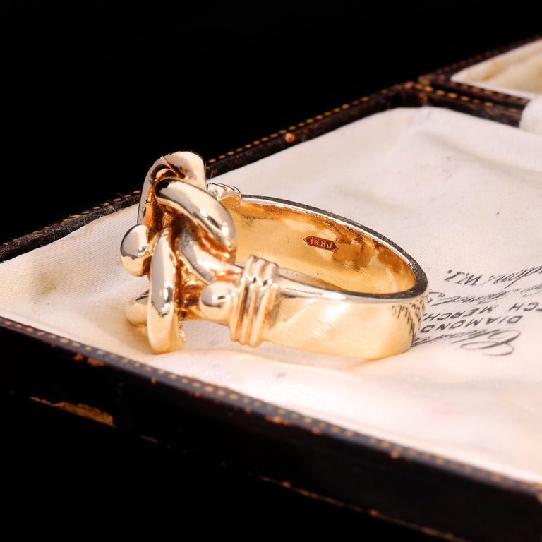 The Vintage 1988 9ct Gold 15.95g Heavy Puzzle Ring