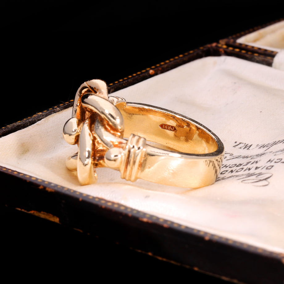 The Vintage 1988 9ct Gold 15.95g Heavy Puzzle Ring