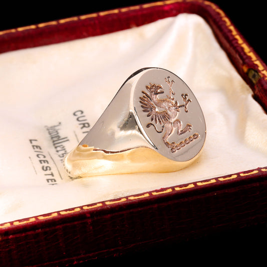 The Vintage 9ct Gold Griffin Signet Ring