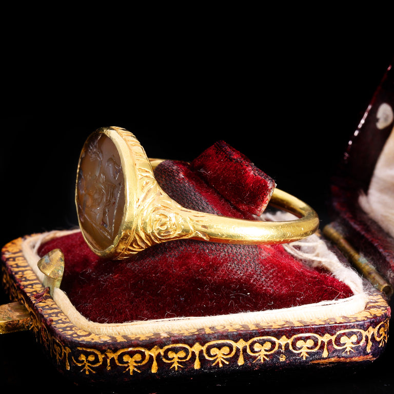 The Ancient 17th Century Stuart Period Jupiter Intaglio Ring
