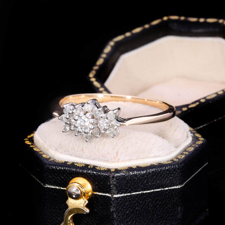 The Vintage 1955 Brilliant Cut Diamond Cluster Ring
