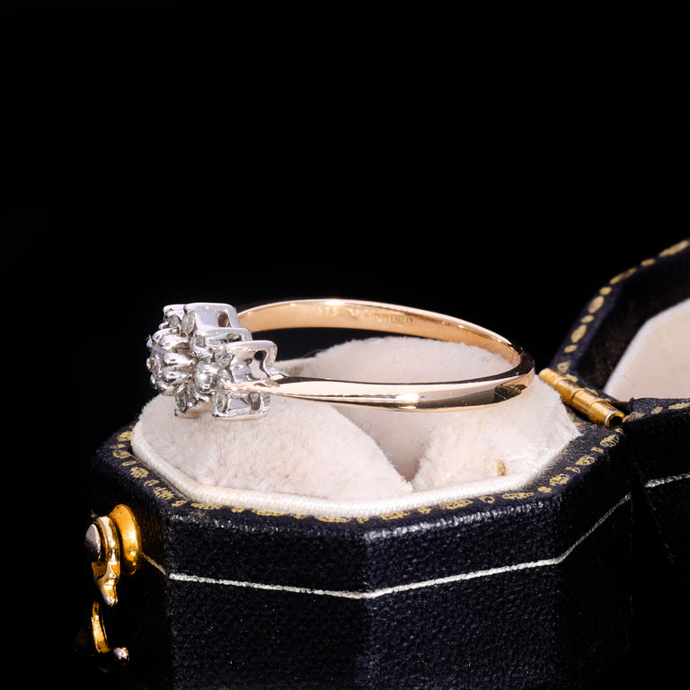 The Vintage 1955 Brilliant Cut Diamond Cluster Ring