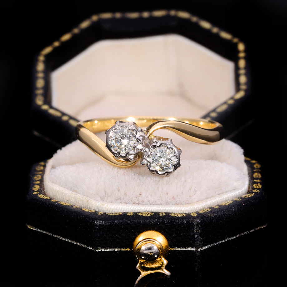 The Vintage Diamond Toi Et Moi Romance Ring