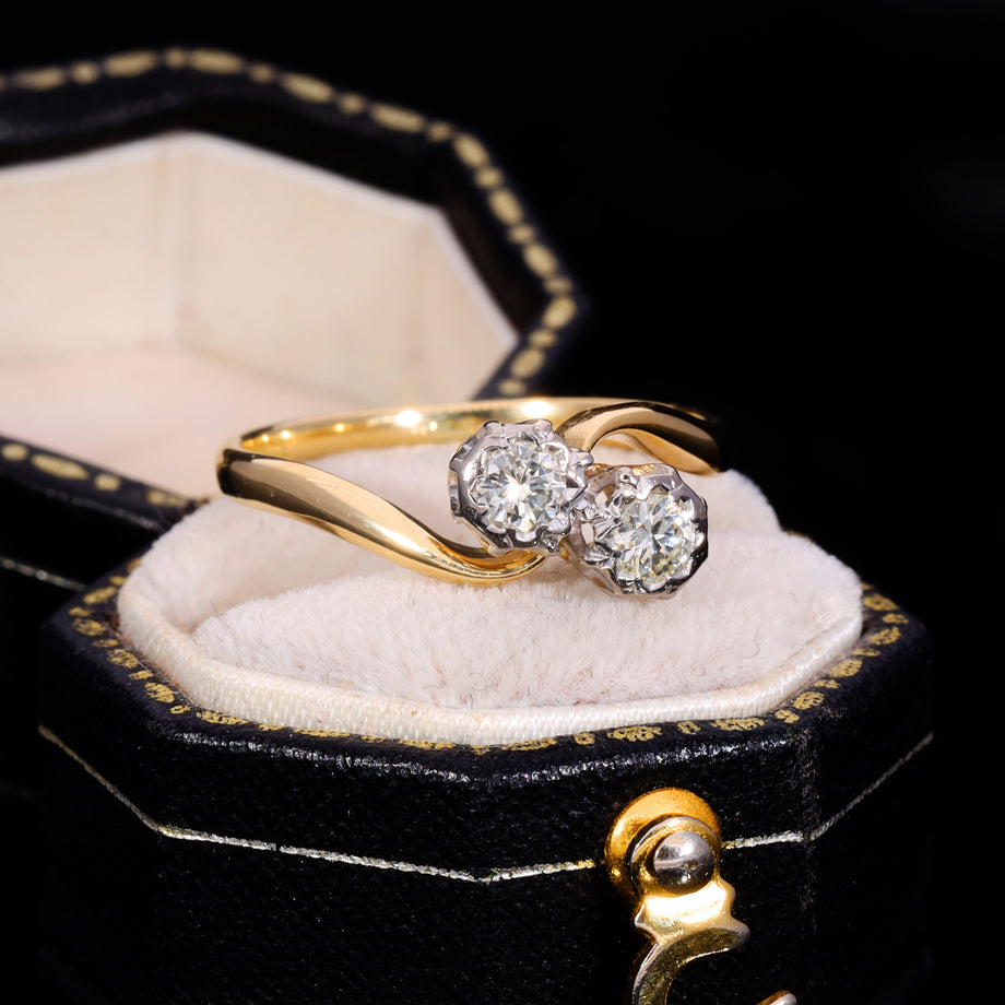 The Vintage Diamond Toi Et Moi Romance Ring