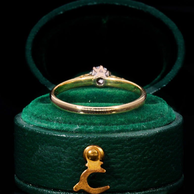 The Vintage 18ct Gold Brilliant Cut Diamond Solitaire Ring