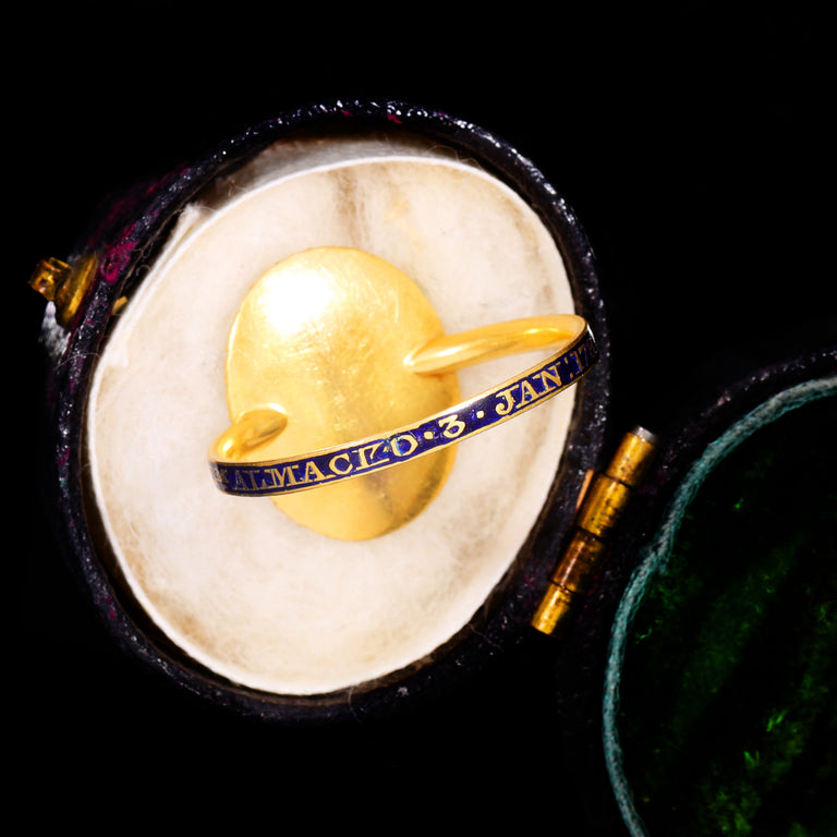 The Antique Georgian 1781 Split Pearl and Paste Mourning Ring