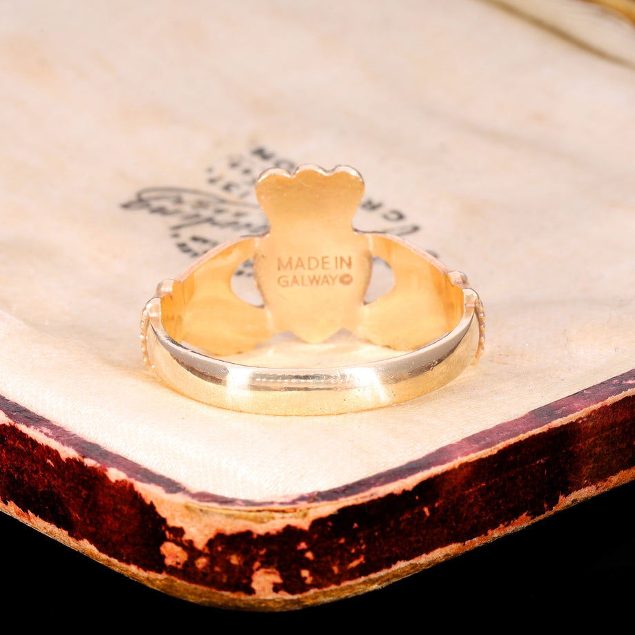 The Vintage 9ct Gold Made In Galway Claddagh Ring