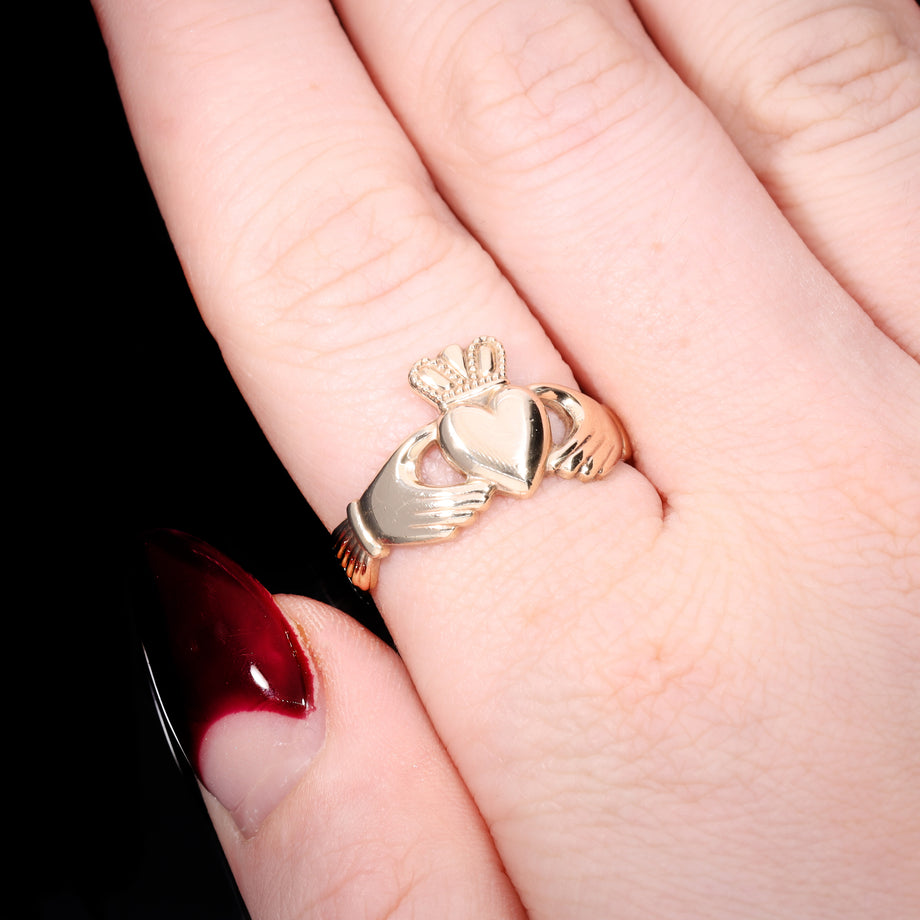 The Vintage 9ct Gold Made In Galway Claddagh Ring