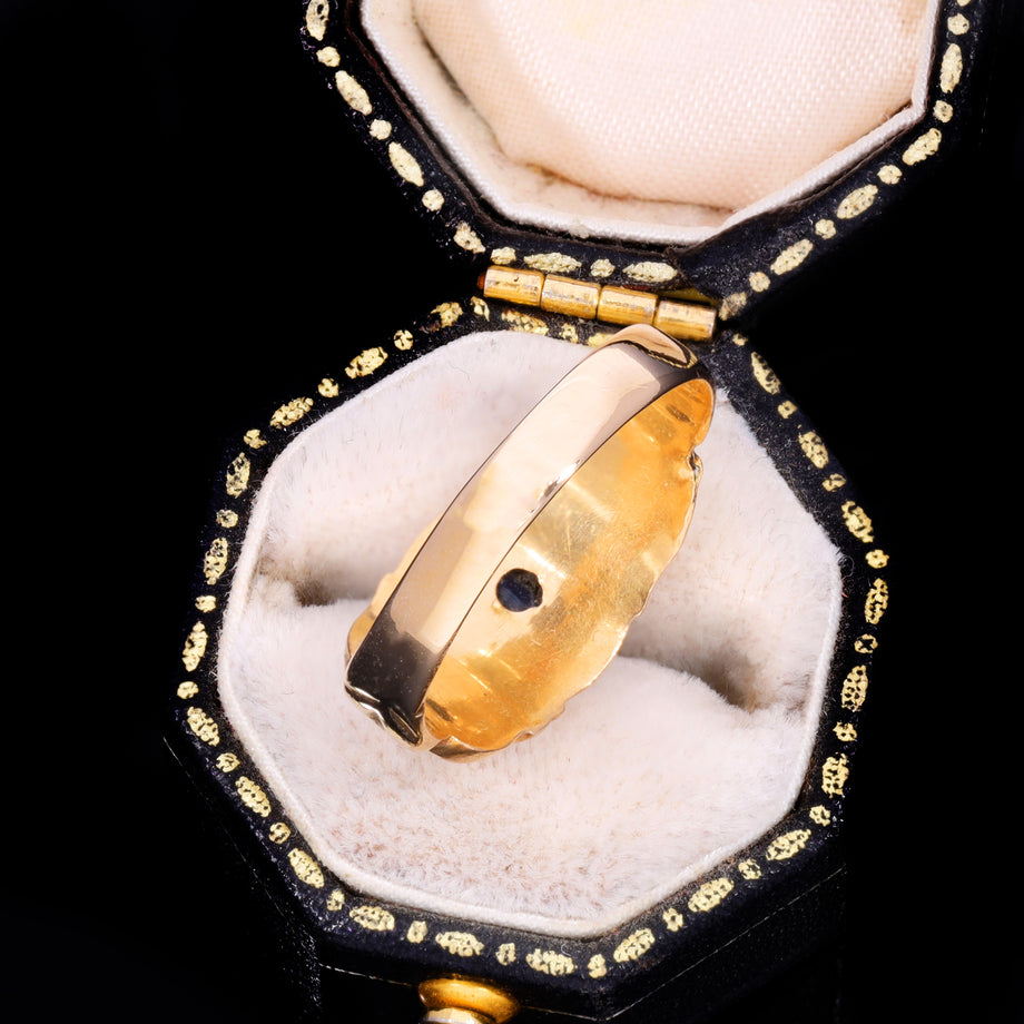 The Antique 1919 Sapphire And Diamond Three Stone Celestial Ring